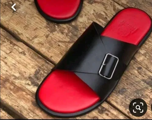 Sandales soft Tchin ST Rouge-Noir avec Boucle