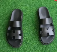 Sandales soft Tchin ST  All Black Double Bande perforé