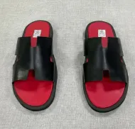 Sandales soft Tchin ST Rouge et Noir  perforé