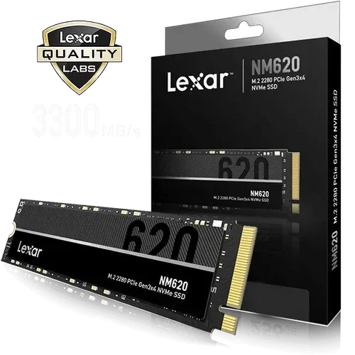 Disque Dur 1 Tera SSD M.2 Lexar NM620 PCIe 2280 Gen3x4 NVMe