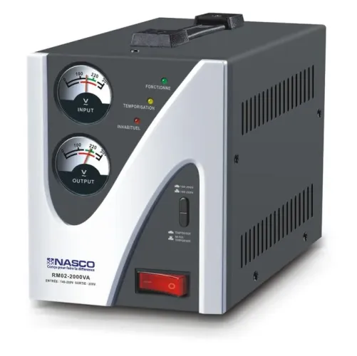 Nasco Stabilisateur - Rm02-2000Va - Compteur à aiguille - 4Pcs - Ct - Sortie:220V - Gris