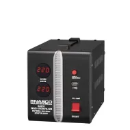 Nasco Stabilisateur - 1500Va - NAS-1500VA-NR - Affichage LED - Noir